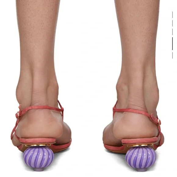 Jacquemus Pink les Sandales Manosque Heeled Sandals - Picture 3 of 8